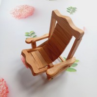 Support de téléphone en bois classique personnalisé, support de téléphone portable en forme de chaise mignonne, organisateur de conteneur Offre Spéciale