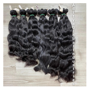 Extensiones de cabello humano Remy 100% sin procesar Paquetes de cabello crudo indio de alta calidad Cabello humano vietnamita Onda natural Proveedor DE LA India - Product Image 1