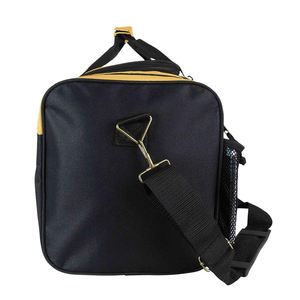 Bolsas de Deporte Grandes Personalizadas Negras y Amarillas con Porta Botella de Agua y Bolsillo de Malla - Product Image 4