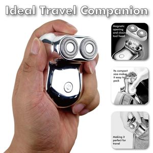 Afeitadora Eléctrica Inalámbrica Recargable por USB para Hombre, Mini Afeitadora de Doble Cuchilla con Resistencia al Agua IPX7 para Barba y Rostro - Product Image 4