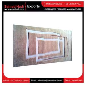 Elegant Premium Quality Luxurious Home Decor <b>Hand</b>-Tufted <b>Stitched</b> Carpet of Leather Wool Hair-On Embroidered Area Rugs & Sets - Product Image 4