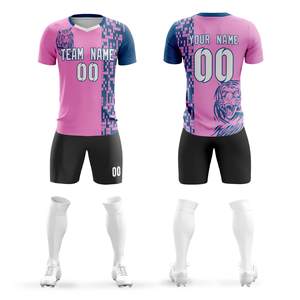 Precio de fábrica personalizado adultos de secado rápido traje de fútbol Jerseys conjunto completo impresión Digital uniformes de fútbol 100% poliéster Animal - Product Image 3