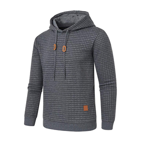 Sweat à capuche thermique d'hiver surdimensionné avec fermeture éclair, logo personnalisé, épaules tombantes, 100 % coton respirant pour homme – En promotion - Product Image 6