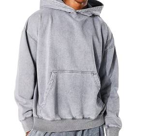 Meilleure qualité hommes 300gsm poids acide lavage sweats à capuche Slim Fit décontracté avant Logo hiver à capuche conception personnalisée direct Pakistan - Product Image 1