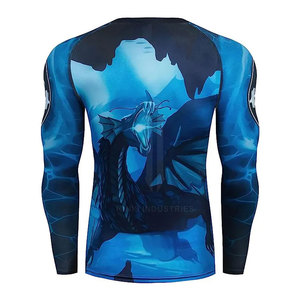 Long Sleeve <b>Men's</b> <b>Compression</b> <b>Shirt</b> Rash guards Wholesale Price Custom Long Sleeve Rash Guard For <b>Men</b> - Product Image 2