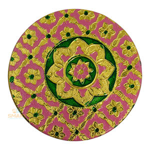 Gold-Plated Stainless Steel Round Dibba Tableware-Modern & Traditional Design for Wedding and Home Decoration Gifts - Product Image 1