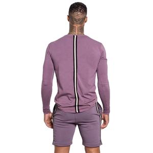 Sudadera de cuello redondo y pantalones cortos para hombre, conjuntos de ropa de calle de tela 100% poliéster, manga larga, informal - Product Image 6