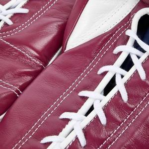 OEM Design Winning Boxing <b>Gloves</b> <b>Lace</b>-Up Maroon White Color 6oz Leather MMA Kick Boxing Training Waterproof Full Finger - Product Image 3