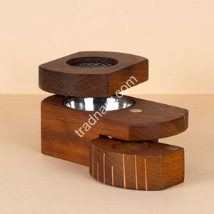 Brûleur d'encens en bois Mubkhar, design moderne, utilisation en intérieur, cadeau du Ramadan par Tradnary Exim Pvt Ltd - Product Image 6