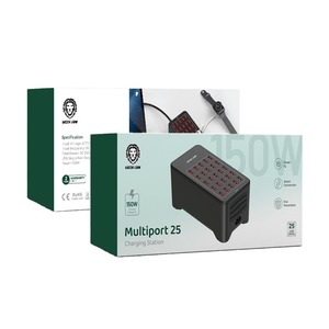 Green Lion Station de charge multiport 25 ports Chargeur sans fil blanc Désinfection Téléphone Montre mobile 65W Puissance de sortie 5A Courant - Product Image 2