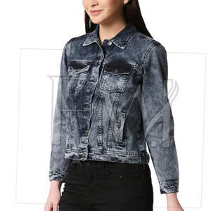 Hermosas chaquetas de mezclilla de algodón 100% para mujer de alta calidad transpirable y disponible en todos los tamaños con etiqueta privada en - Product Image 2