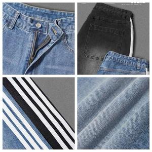 Pantalones cargo de mezclilla de Spandex 95% de algodón 5% de alta calidad de moda japonesa, botón de bordado de hueso lavado Retro, estilo de invierno recto - Product Image 5