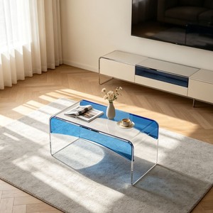 Simple Acrylic <strong>Side</strong> <strong>Table</strong>/<strong>sofa</strong>/small <strong>Side</strong> <strong>Table</strong>/living Room Light Luxury Coffee <strong>Table</strong>/two-tone Creative Bedside <strong>Table</strong> - Product Image 2