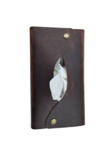 Caja de pañuelos de cuero hecha a mano de primera calidad para el hogar, la Oficina y el uso en hoteles, elegante soporte de pañuelos Rectangular con diseño de recarga fácil - Product Image 3