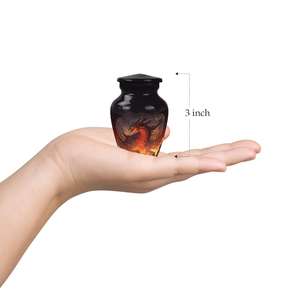 Fire Dragon <b>Urn</b> Unique for Human <b>Ashes</b> Metal Adults Custom Funeral Metal Human Cremation <b>Urn</b> Brass Custom Decorative <b>Urns</b> - Product Image 4