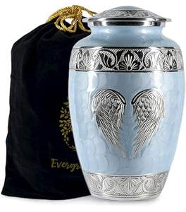 Best Embossing Round <b>Urn</b> Handmade Luxury Metal Cremation <b>Urn</b> for Adult Ashes Customized Memorial <b>Urn</b> <b>Jar</b> with Modern Design - Product Image 1