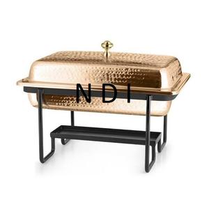 Hammered Design <b>Food</b> <b>Warmer</b> Chafing Dish With Antique Finishing Catering Service Equipment Metal Chafing Dish With Burner Stand - Product Image 1