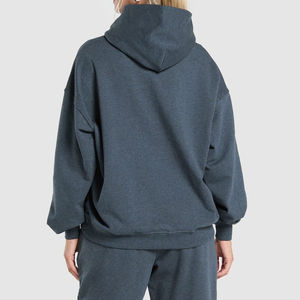 Diseño OEM al por mayor 100% algodón polar mujer oversize Jersey largo chándal logotipo personalizado Casual patrón sólido temporada Invierno - Product Image 5