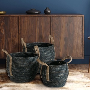 Handmade Decorative <b>Wicker</b> Rope Storage <b>Basket</b> for Home and Garden Decor Elegant <b>Wicker</b> <b>Basket</b> <b>with</b> <b>Handle</b> for Home Decorations - Product Image 5