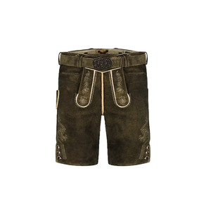 Services OEM, prix raisonnable, shorts bavarois en cuir pour hommes, décontractés, coupe droite, design personnalisé, streetwear, respirants, écologiques - Product Image 1