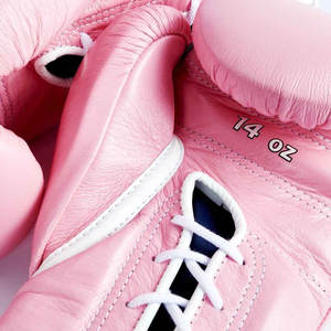 ถุงมือซ้อมมวยไทยหนังแท้พร้อมสายรัดข้อมือ10oz-16oz ถุงมือฝึกมวยไทยทำจากหนังแท้โลโก้ตามสั่ง - Product Image 6