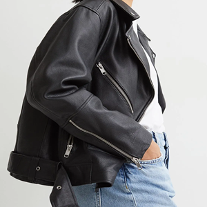 Chaqueta Bomber de Cuero Desgastado Informal para Mujer, Forro de Spandex, Transpirable, Resistente al Viento, Ecológica, Mangas Desmontables, Invierno - Product Image 6