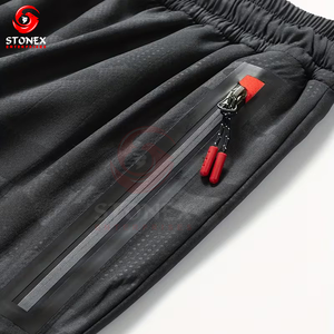 กางเกงขาสั้นออกกำลังกายแบบแห้งเร็วระบายอากาศได้ดีสำหรับผู้ชายไซส์ใหญ่ |   ชุดออกกำลังกายและวิ่งคุณภาพพรีเมียม ผลิตจากผ้าสแปนเด็กซ์/โพลีเอสเตอร์ - Product Image 4