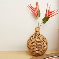 Décoration tropicale luxueux vases de table jacinthe d'eau rétro fleurs pot vase quantité en vrac pour l'exportation