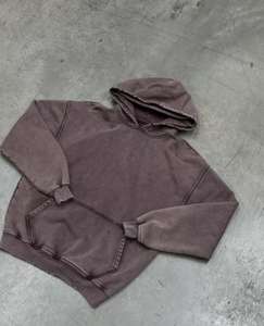 Custom Wholesale Blank <b>Fleece</b> Thick Heavy Unisex Acid Washed Tie Dye Hoodies <b>Sweatshirt</b> New Fashion Top Quality Manufacturer - Product Image 4