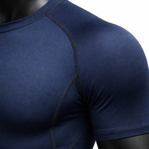 Camiseta de compresión para hombre, de secado rápido, transpirable, para gimnasio, fitness, camiseta ajustada, ropa deportiva para correr, ropa deportiva ajustada al cuerpo, capa base - Product Image 5