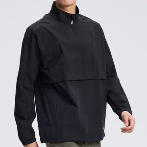 Chaqueta cortavientos de poliéster 100%, chaqueta impermeable con cremallera para hombre, chaqueta deportiva de secado rápido para Fitness 2025 - Product Image 4