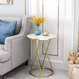 Mesa auxiliar de aluminio chapado en oro de alto acabado, nuevo diseño, muebles de bar de la mejor calidad, precio al por mayor, mesa para servir café - Product Image 2
