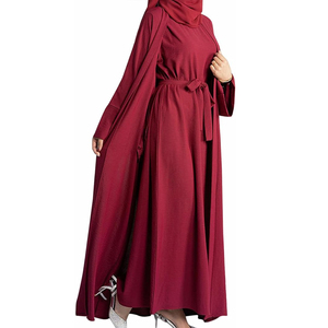 Meilleures ventes modeste simple en mousseline de soie Abaya femmes robes personnalisées de haute qualité 100% coton toutes saisons prix pas cher pour la vente - Product Image 2