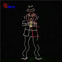 Traje de Robot Luminoso LED para Entrenamiento Futurista con Luces de Fibra Óptica para Danza