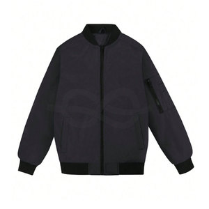 Streetwear personnalisé coupe-vent décontracté de couleur unie imperméable impression personnalisée vêtements d'extérieur chauds et élégants pour garçons - Product Image 1