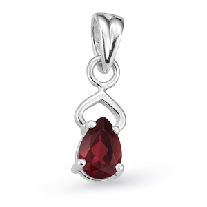 High Quality Rhodium Plated <b>Garnet</b> Pear Cut <b>Pendant</b> Sterling Silver Minimalist Unisex Jewelry Excellent Work - Product Image 5