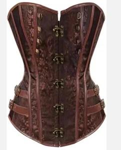 OEM ODM Gothic Breathable High Compression Waist <b>Trainer</b> Canvas Steel Boned Corset Front Busk Cups Modesty Panels Eyelet <b>Laces</b> - Product Image 1