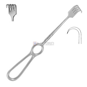 Kocher retractor สแตนเลส22.0CM คุณภาพสูงเครื่องมือดึงเนื้อเยื่อ4ง่ามตัดด้วยมือแบบคม - Product Image 1