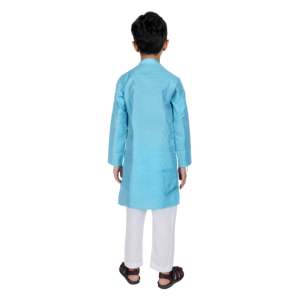 TRILOKI Kids Cotton <b>Kurta</b> Set Traditional Indian Ethnic Dress for <b>Boys</b> Pakistani Style for Daily Wear and Parties - Product Image 4