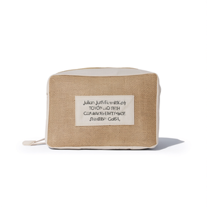 Borsa da Toilette Julian in Juta, Beauty Case Ecologico con Accessori Eleganti - Product Image 3