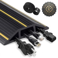 Rampe de protection de câble pour VE, 2 canaux, en caoutchouc robuste, pour couvrir les câbles, pour allée, garage, intérieur, extérieur, OEM, ODM, vente en gros
