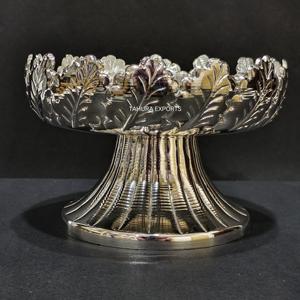 ถาดเสิร์ฟช็อกโกแลตโลหะสีเงินพร้อมฐานตั้งเป็นสีเงินสำหรับใช้ในบ้านร้านอาหารบนโต๊ะอาหารในโรงแรมของขวัญ - Product Image 2