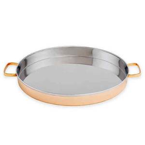 Sirviendo deliciosa comida y postre Hoteles Restaurantes y cocina casera Uso de servicio Bandeja de servicio de metal de forma redondeada - Product Image 1
