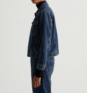 Veste en jean pour femme 100% coton de haute qualité, respirante, fine, col rabattu, style hip-hop, OEM, pour le printemps et l'automne - Product Image 4