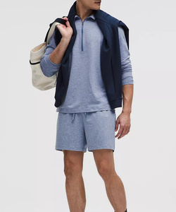 Premium Quality Elastic Cuffs Crewneck Quarter Zipper Sweatshirt For Men Winter Special Modern Fit Lightweight Men Sweatshirt - Product Image 3