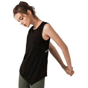 Camisetas sin mangas para correr para mujer con logotipo personalizado 2025, camisetas sin mangas con servicio OEM, ropa informal de verano, Color sólido, transpirable y ligera - Product Image 4