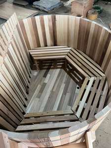 <span class=keywords><strong>Precio</strong></span> de fábrica bajo Moderno al aire libre Lazy Spa Bañera de hidromasaje Cedro rojo Quema de <span class=keywords><strong>madera</strong></span> Bañera de hidromasaje Sauna para 4-6 personas Spa - Product Image 4