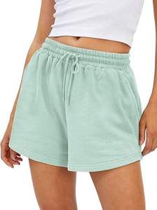 Venta al por mayor de pantalones cortos de verano personalizados Pantalones cortos para damas Casual Mujer Pantalones cortos de algodón Color sólido - Product Image 4