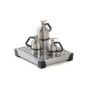 Bacino di legatura piccolo pro-line in acciaio inox, con piastra forata in acciaio inox, 10 litri, 500x400x95 - Product Image 4