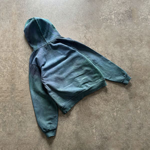 ผู้ผลิตเสื้อผ้า เสื้อฮู้ดดี้วินเทจผู้ชายแบบสั่งทำ ผ้าฟลีซ 500gsm ทรงครอป ขอบเสื้อแบบดิจิตอล DTG ลายปัก ผ้าสำหรับฤดูใบไม้ร่วง - Product Image 2